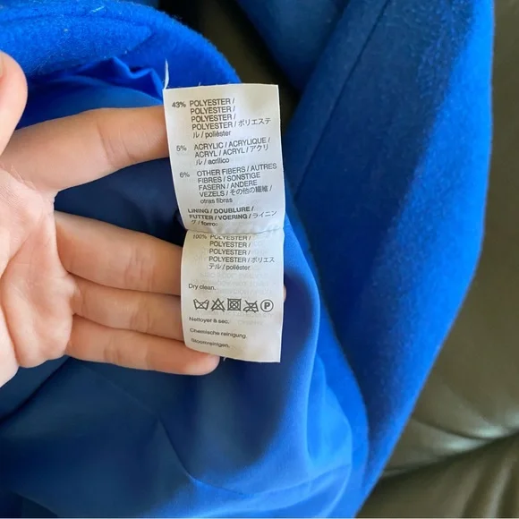 J. CREW MERCANTILE City Coat in Oxford Royal Size 2 - Picture 10 of 11